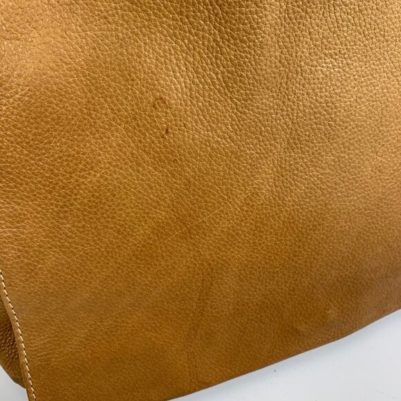 TIGNANELLO Boho Front Flap Saddle Shoulder Bag Camel Tan Leather Buckle Strap - Picture 14 of 14